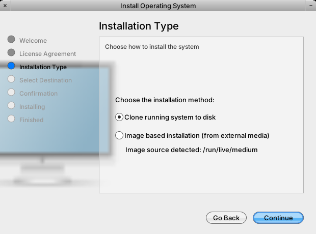 Gershwin InstallationAssistant showing the two installation methods