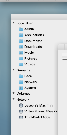 Debian File Viewer sidebar listing three discovered network hosts