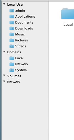 NextBSD File Viewer sidebar with an empty Network section